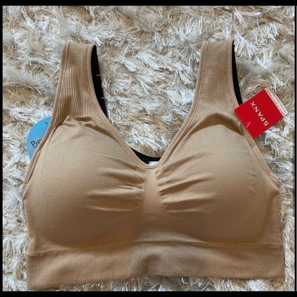 🆕👍🏽✔️✔️SPANX SEAMLESS 2 BRAS IN 1✔️✔️👍🏽🆕 - Picture 2 of 5